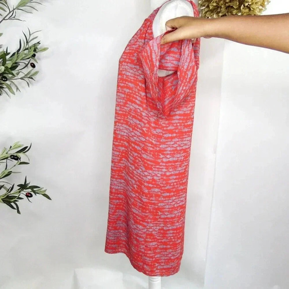 Veronica M. red and blue patterned women's dress - Picture 3 of 7